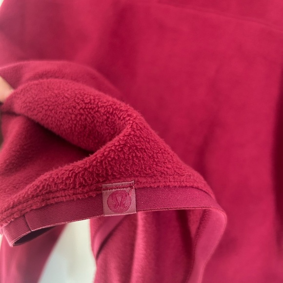 Lululemon Men's Red Oversized Quarter-Zip Fleece Sweater size large athletic - Picture 3 of 14